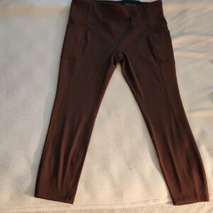 RBX Brown Leggings Stretchy Performance Wear